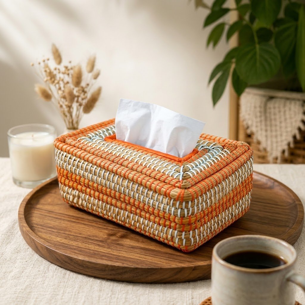 Handcrafted Tissue Box Handcrafted Tissue Box